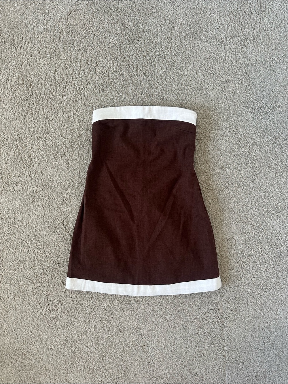 Abercrombie & Fitch Brown Mini Skirt with White Trim